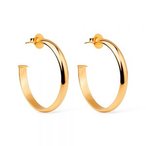 Brinco de Argola Liso Meio-Tubo 5,2 cm (BR 422)