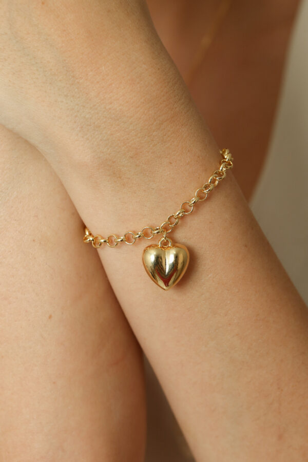 Pulseira Elo Português com Coração(PL 1842) - Image 3