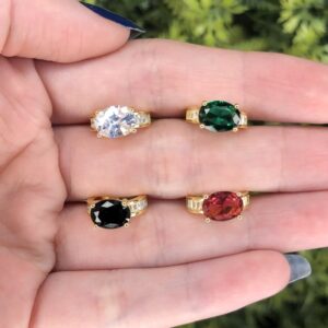 Piercing Fake com Pedra Natural Vermelha e Zircônia (BR 809)