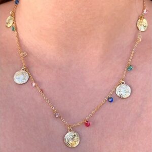 Colar Gargantilha Colorida com Pingentes São Bento (GA 9100)