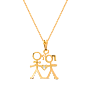 Colar Casal com Pedrinha (GA 3010)