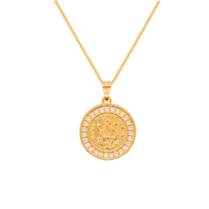 Colar Religioso com pedras cristal (GA3083)