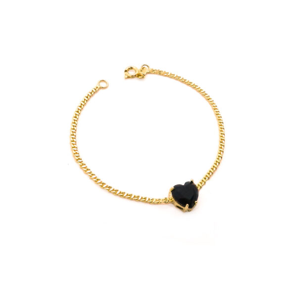 Pulseira com pedra de coração(PL 5203)