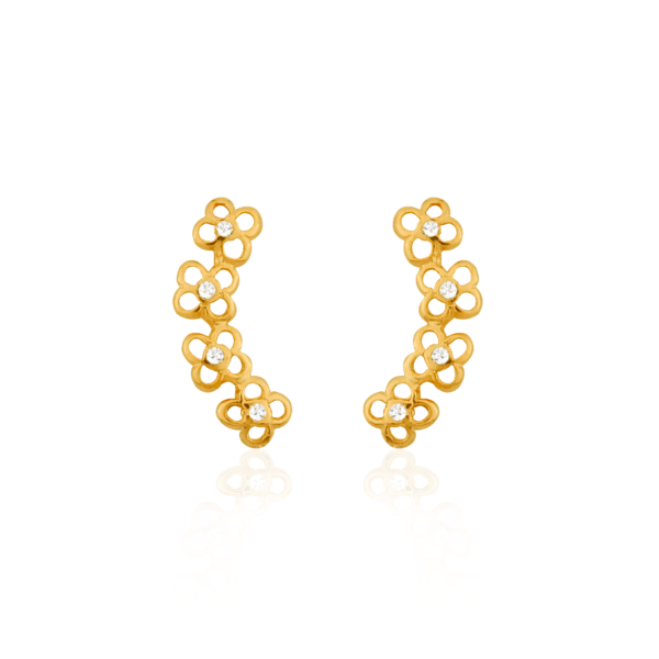 Brinco com Quatro Flores e Quatro Brilhos (BR 149)