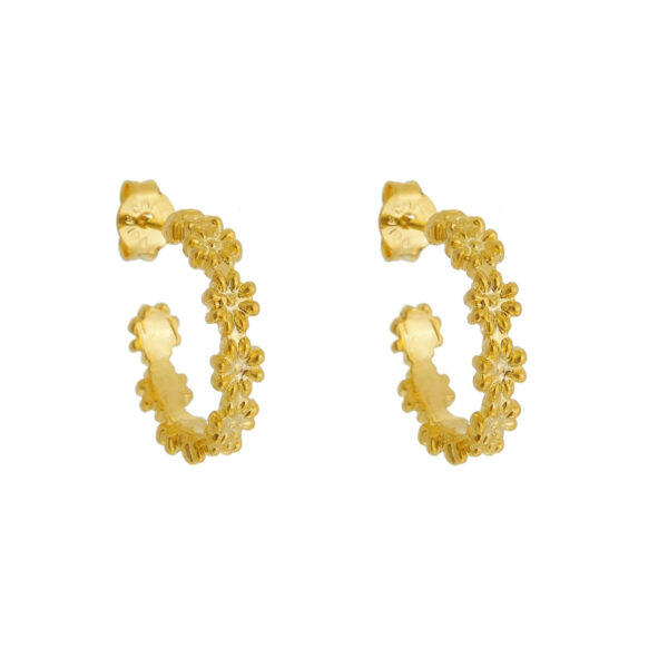 Brinco de Argola Flor Pequena 1,2 cm (BR 343)