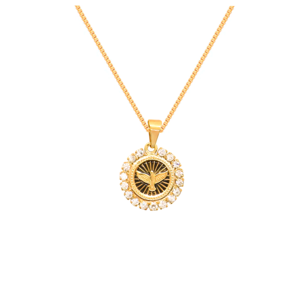 Colar Espírito Santo Coom Resina e Strass (GA 1879)