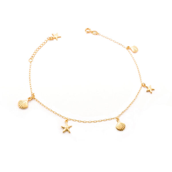 Tornozeleira com Estrelas do Mar e Conchas (TO 1901)