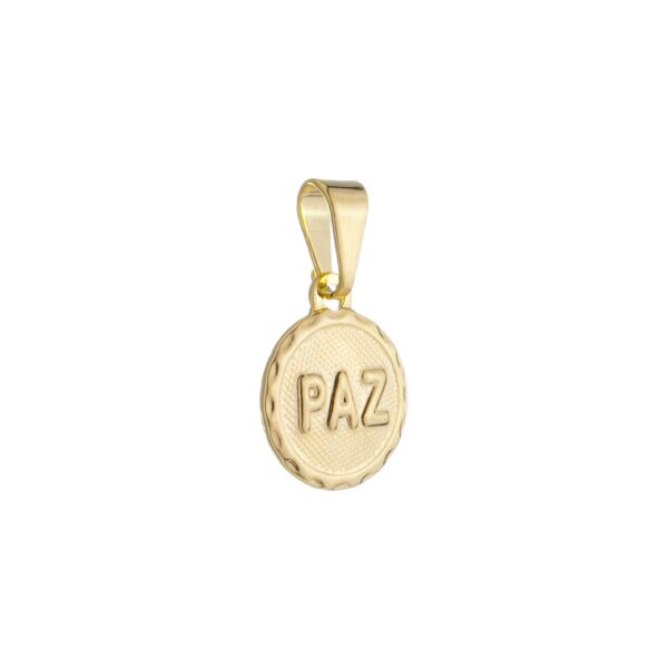 Pingente Oval Paz Alto Relevo (PI 620)