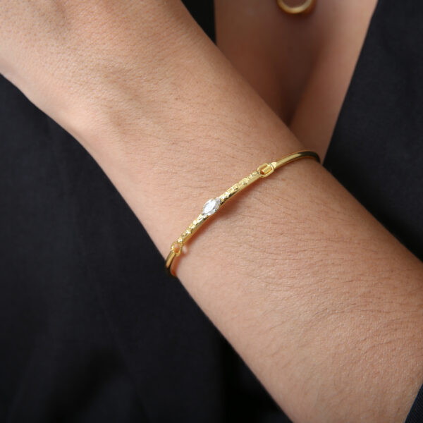 Bracelete com Pedra Cristal (PL 5233)