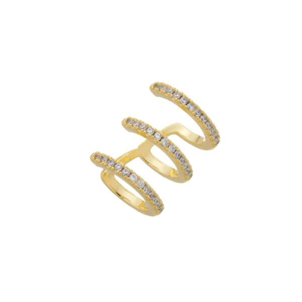 Piercing Fake 3 Fileiras Zircônia (BR 839)