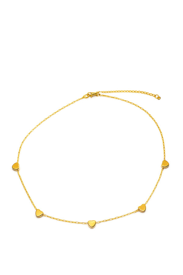 Colar Choker 5 Corações 40 cm (GA 3337)