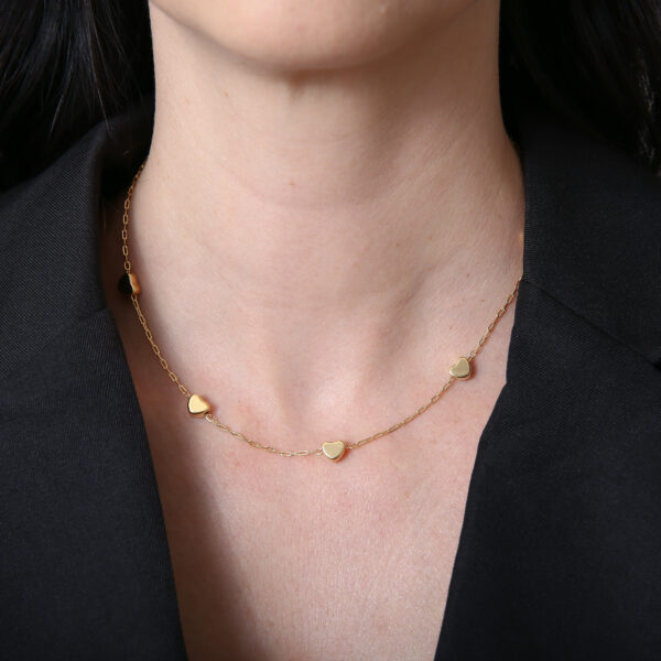Colar Choker 5 Corações 35 cm (GA 3338) - Image 2