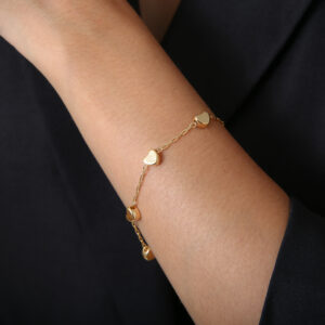 Pulseira 5 Corações 18 cm (PL 5311)