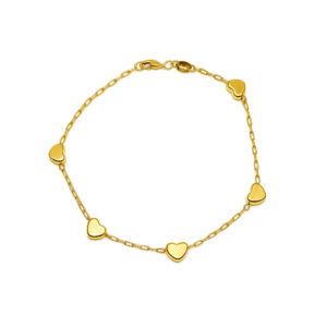 Pulseira 5 Corações 18 cm (PL 5311)