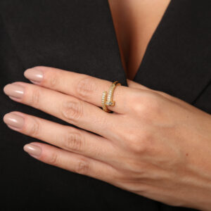 Anel Transpassado com Pedras (AN 2846)