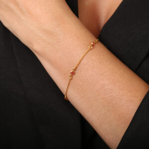 Pulseira 4 Pontos de Luz Rosa (PL 5307)