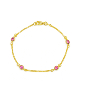 Pulseira 4 Pontos de Luz Rosa (PL 5307)
