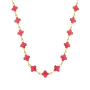 Colar Trevo Coloridos (GA 3299)