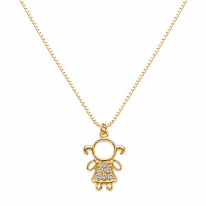 Colar Menina com Seis Pedras (GA 3384)