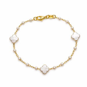 Pulseira Perolinhas e Trevos (PL 1908)