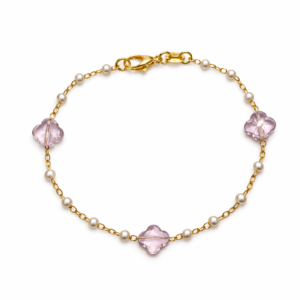 Pulseira Perolinhas e Trevos (PL 1908)