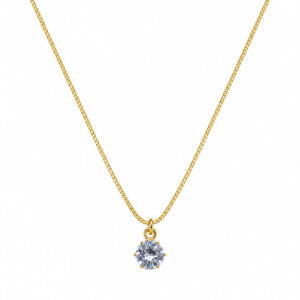 Colar com Pedra Cristal Zircônia (GA 3397)