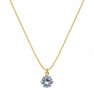 Colar com Pedra Cristal Zircônia Maior (GA 3398)
