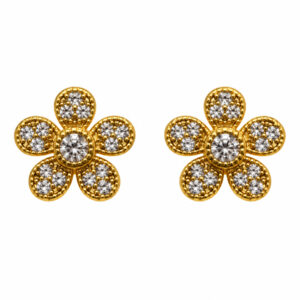 Brinco Flor com Zircônias (BR 2934/02)