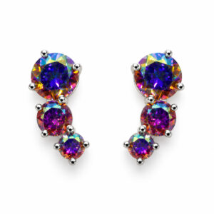 Brinco Ear Cuff com Pedras Furta-cor (BRE 101)