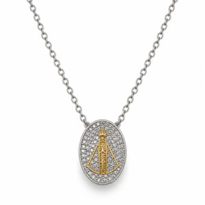 Colar Nossa Senhora Aparecida com Zircônias (GAE 101)
