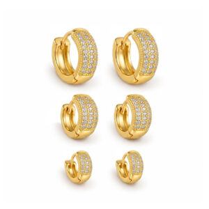 Trio Argolinhas Zirconia 3 Fileiras(BR 2218)