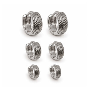 Trio de Brincos Argolinha com Detalhes Bolinhas (BR 2872)