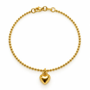 Pulseira de Bolinhas com Coração (PL 1914)